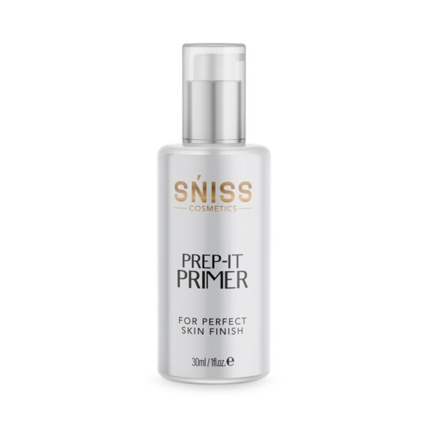 SNISS COSMETIC Primer tube for matte finish makeup base, ideal for oily skin with pore-minimizing and oil-control benefits.