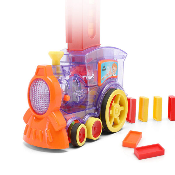 Domino Train Puzzle Blocks – Car Building Toy with Automatic Release - Image 5