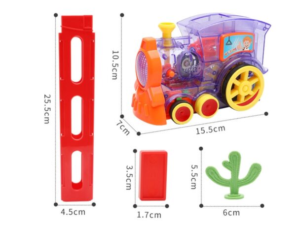 Domino Train Puzzle Blocks – Car Building Toy with Automatic Release - Image 3